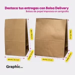 bolsa de papel delivery - bolsa de papel impresa - graphic imprenta en monterrey