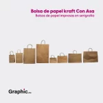 bolsa de papel kraft con asa - bolsa de papel impresa - graphic imprenta en monterrey